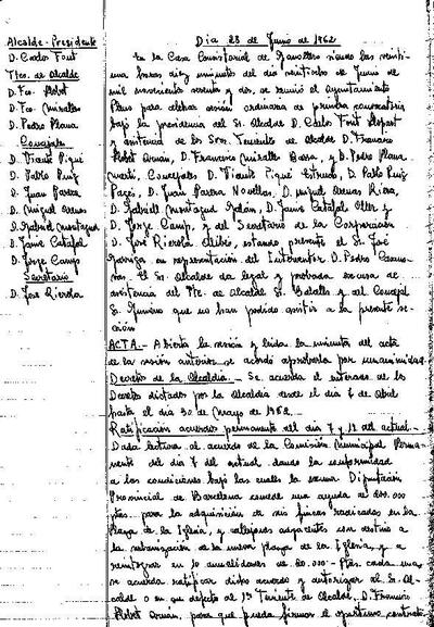 Actes del Ple Municipal, 28/6/1962, Sessió ordinària [Acta]