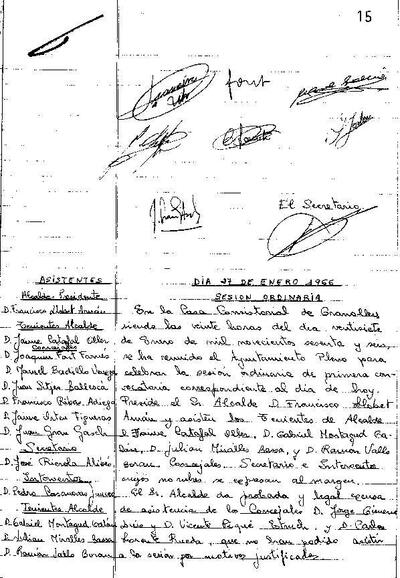 Actes del Ple Municipal, 27/1/1966, Sessió ordinària [Acta]