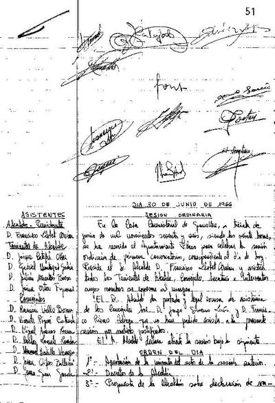 Actes del Ple Municipal, 30/6/1966, Sessió ordinària [Acta]