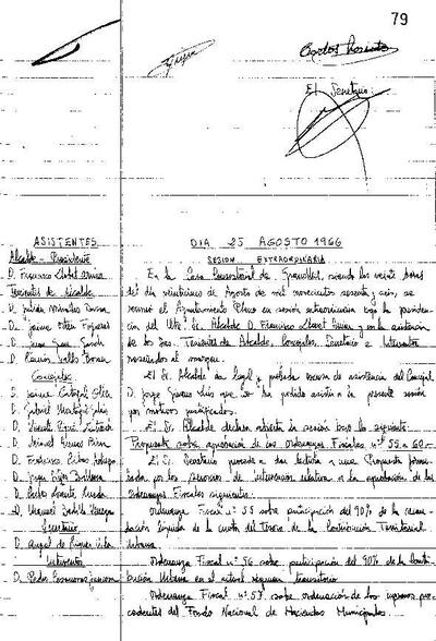 Actes del Ple Municipal, 25/8/1966, Sessió ordinària [Acta]