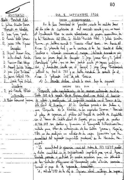 Actes del Ple Municipal, 8/9/1966, Sessió ordinària [Acta]