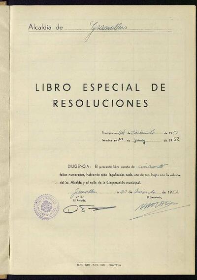 Decrets i Resolucions, 20/12/1957, Diligència [Acta]