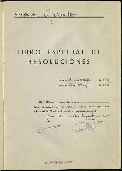 Decrets i Resolucions, 17/12/1965, Diligència [Acta]