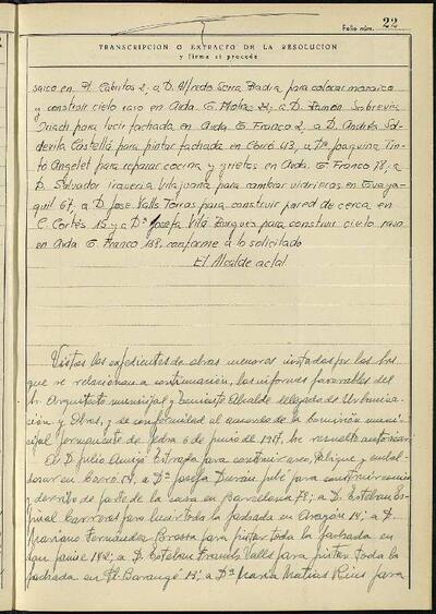 Decrets i Resolucions, 28/8/1957, Sessió ordinària [Acta]