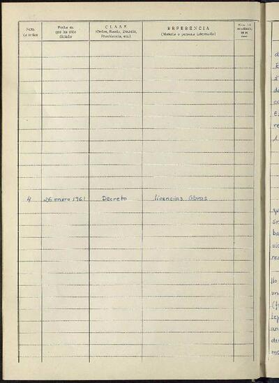 Decrets i Resolucions, 26/1/1961, Sessió ordinària [Acta]