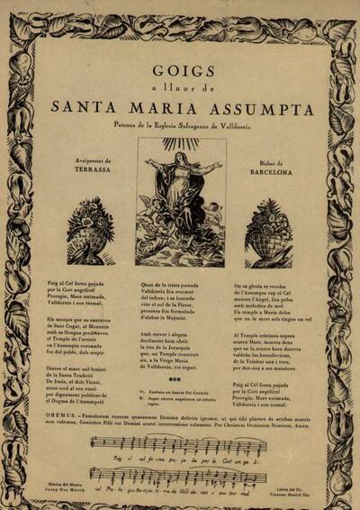 Assumpta, Goigs a llaor de Santa Maria [Document]