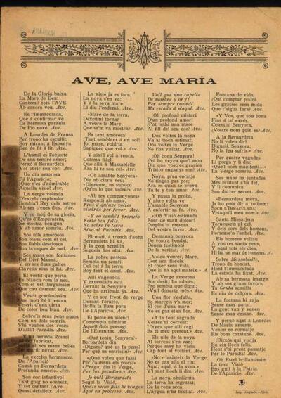 Maria, Ave, Ave [Document]
