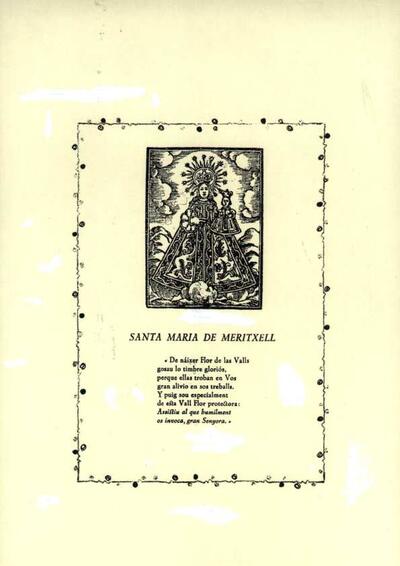Meritxell, Santa Maria de [Document]