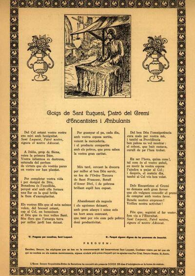 Luquesi, Goigs de Sant [Document]