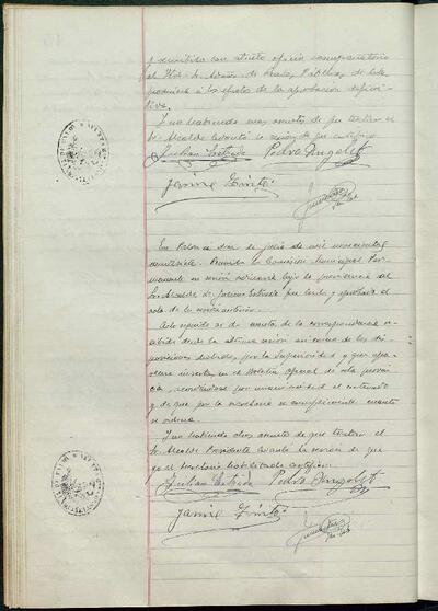1.1. Òrgans bàsics de govern: Actes de la Comissió Municipal Permanent de Palou, 10/7/1927, Sessió ordinària [Minutes]