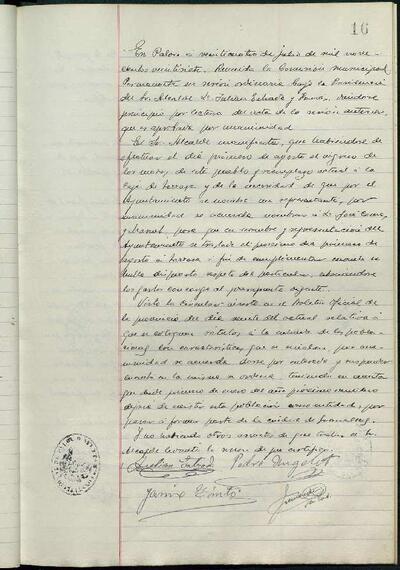 1.1. Òrgans bàsics de govern: Actes de la Comissió Municipal Permanent de Palou, 24/7/1927, Sessió ordinària [Minutes]