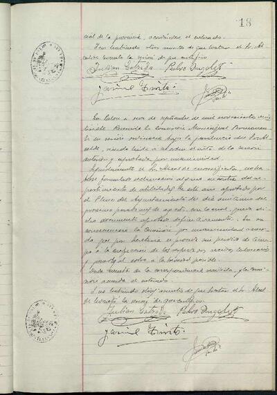1.1. Òrgans bàsics de govern: Actes de la Comissió Municipal Permanent de Palou, 11/9/1927, Sessió ordinària [Minutes]
