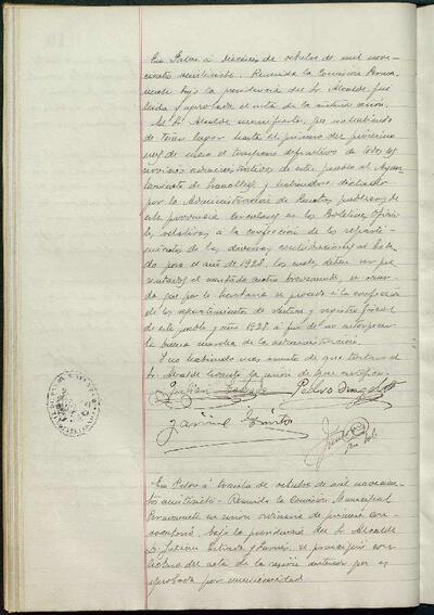 1.1. Òrgans bàsics de govern: Actes de la Comissió Municipal Permanent de Palou, 16/10/1927, Sessió ordinària [Acta]