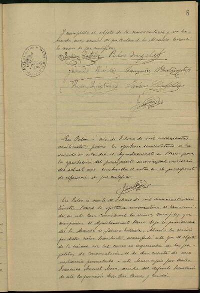 1.1. Òrgans bàsics de govern: Actes del Ple Municipal de Palou, 6/2/1927, Diligència [Acta]