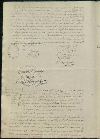 1.1. Òrgans bàsics de govern: Actes del Ple Municipal de Palou, 18/3/1897, Sessió extraordinària [Minutes]
