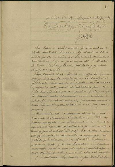 1.1. Òrgans bàsics de govern: Actes del Ple Municipal de Palou, 21/7/1927, Sessió extraordinària [Acta]
