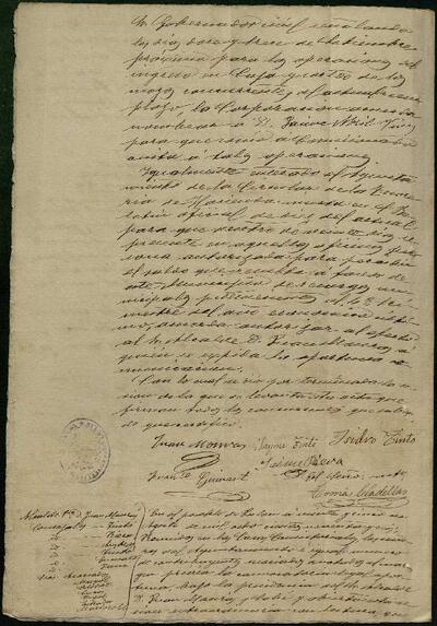 1.1. Òrgans bàsics de govern: Actes del Ple Municipal de Palou, 25/8/1896, Sessió ordinària [Minutes]