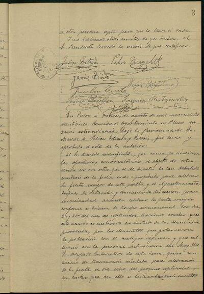 1.1. Òrgans bàsics de govern: Actes del Ple Municipal de Palou, 16/8/1925, Sessió ordinària [Minutes]