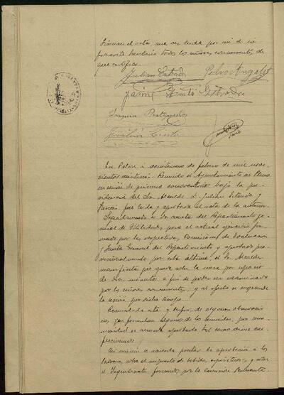 1.1. Òrgans bàsics de govern: Actes del Ple Municipal de Palou, 25/2/1926, Sessió ordinària [Minutes]