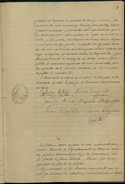 1.1. Òrgans bàsics de govern: Actes del Ple Municipal de Palou, 9/6/1926, Sessió ordinària [Acta]