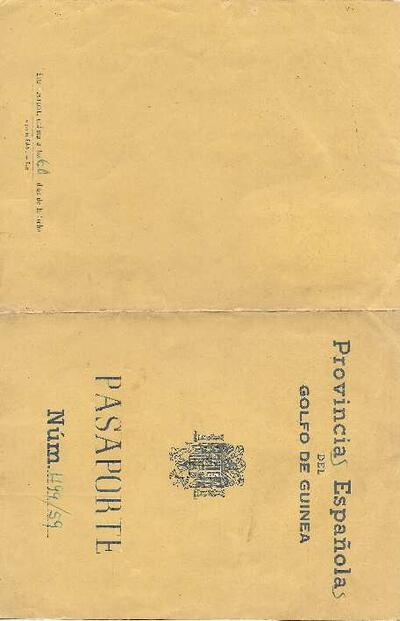 Passaport de la Provincia Española del Golfo de Guinea”. [Document]