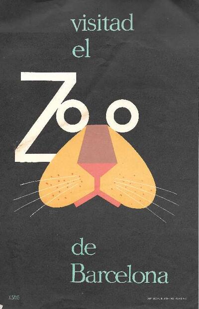 Cartell i calcomanies amb el lema Visitad el Zoo de Barcelona. [Document]