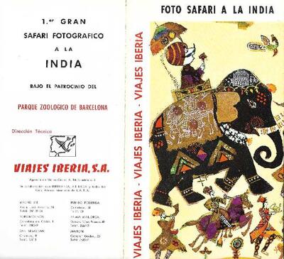 Tríptics de safaris fotogràfics a la Índia i Nepal, patrocinats pel Zoològic de Barcelona. [Document]