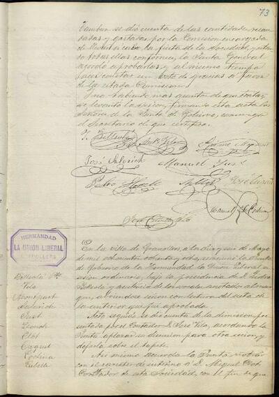 Actes de la Junta de La Unió Liberal, 16/5/1888, Sessió ordinària [Minutes]