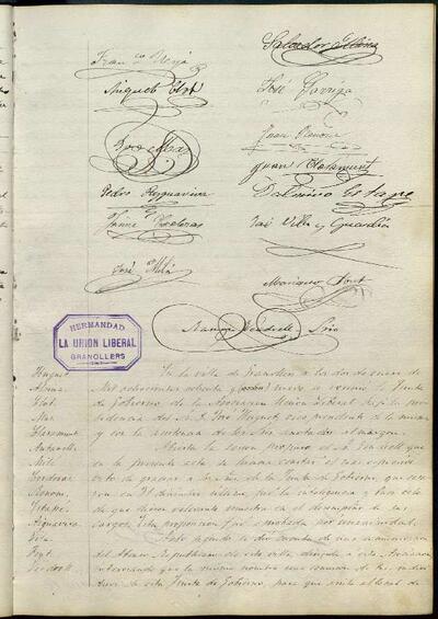 Actes de la Junta de La Unió Liberal, 2/1/1889, Sessió ordinària [Minutes]