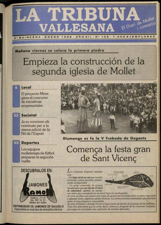 La tribuna vallesana, 2/1/1999 [Issue]