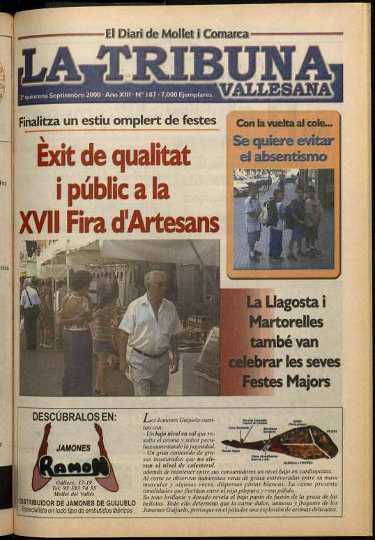 La tribuna vallesana, 2/9/2000 [Ejemplar]