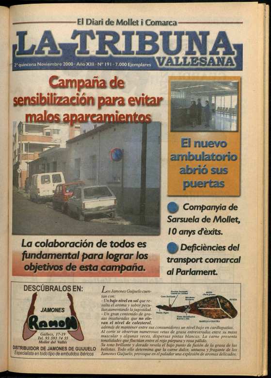 La tribuna vallesana, 2/11/2000 [Issue]