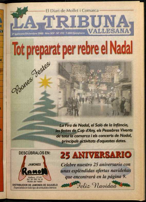 La tribuna vallesana, 2/12/2000 [Ejemplar]