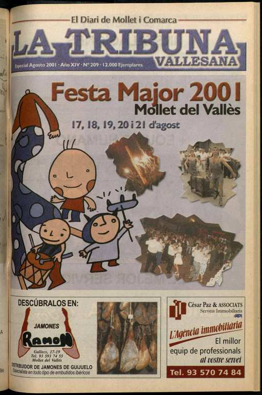 La tribuna vallesana, 1/8/2001 [Issue]