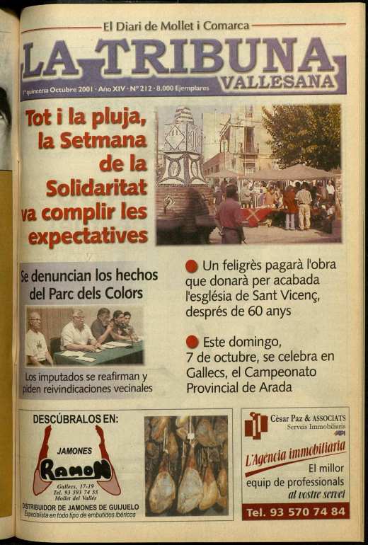 La tribuna vallesana, 1/10/2001 [Issue]