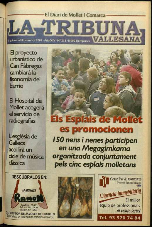 La tribuna vallesana, 2/11/2001 [Issue]