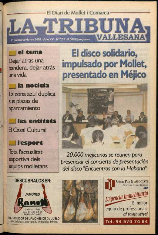 La tribuna vallesana, 1/3/2002 [Ejemplar]