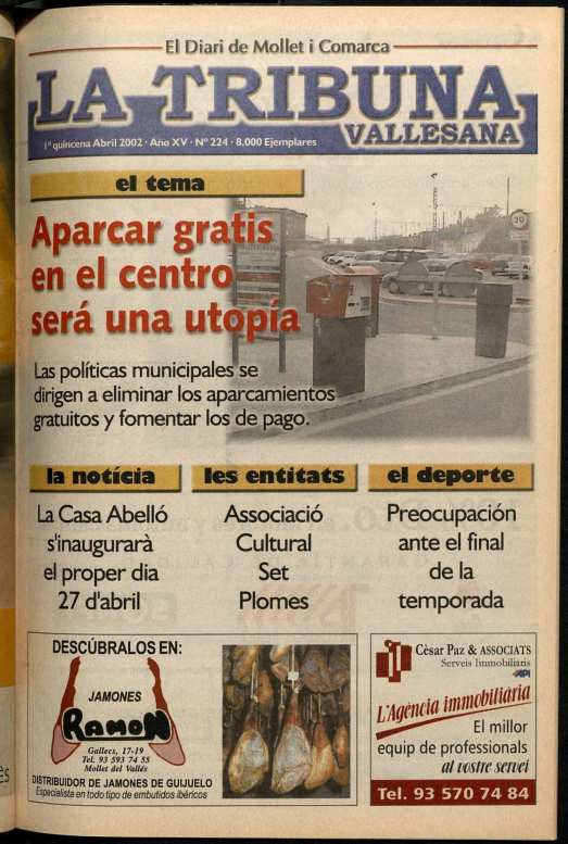 La tribuna vallesana, 1/4/2002 [Ejemplar]