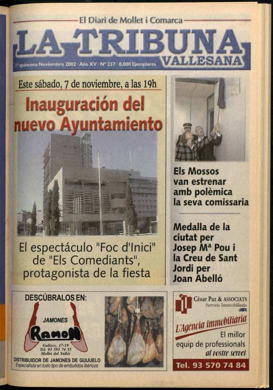 La tribuna vallesana, 1/11/2002 [Issue]
