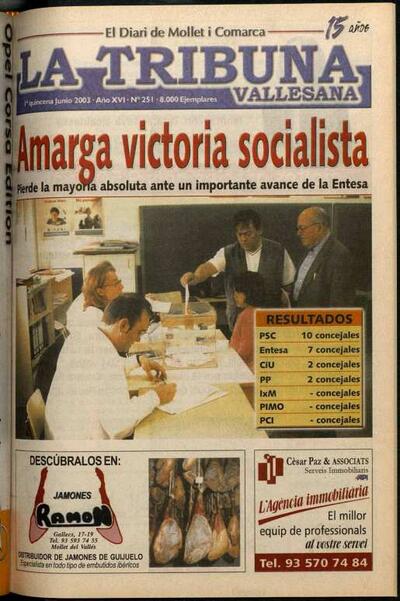 La tribuna vallesana, 1/6/2003 [Issue]