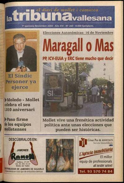 La tribuna vallesana, 1/11/2003 [Issue]