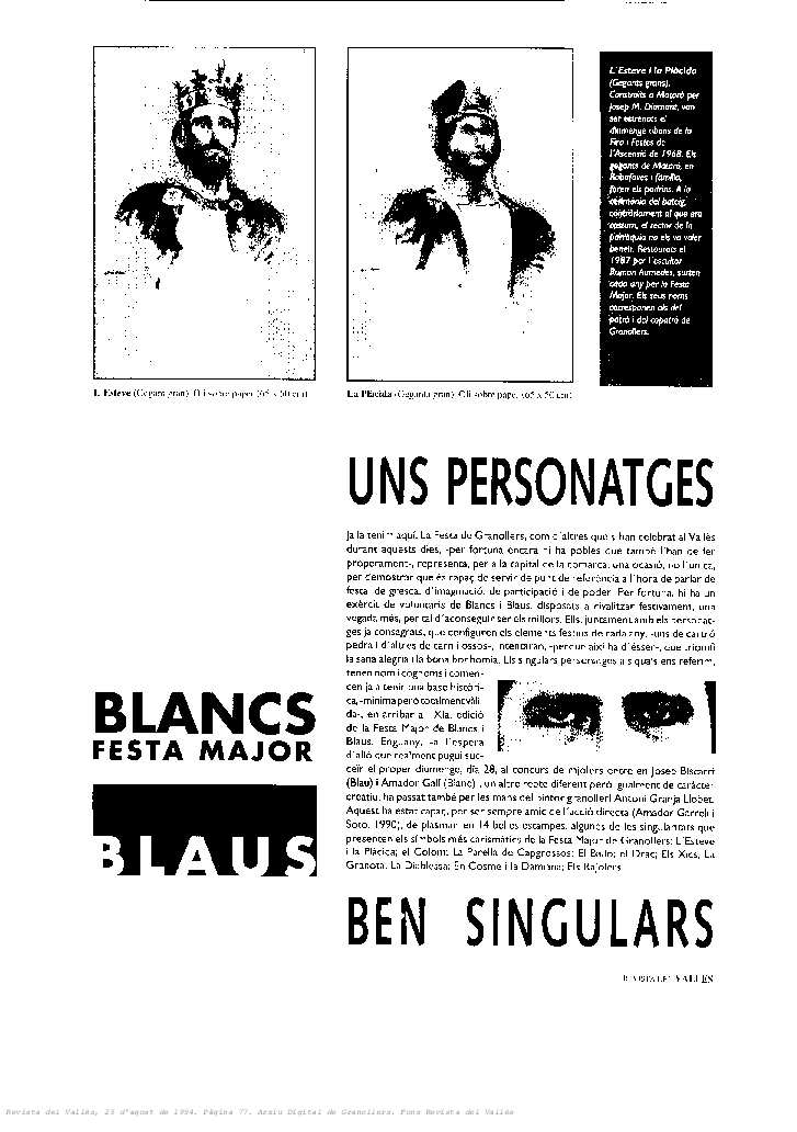 Revista del Vallès, 25/8/1994, Número extra [Exemplar]