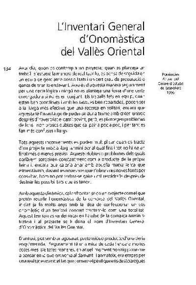L'Inventari General d'Onomàstica del Vallès Oriental [Article]