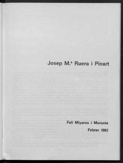 Josep Maria Ruera i Pinart [Artículo]