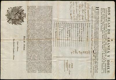 Resum de la contribució de cadastre del poble de Palou de l'any 1797. [Document]
