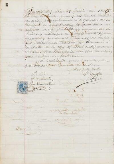 Actes de la Junta , 29/6/1886, Sessió extraordinària [Minutes]
