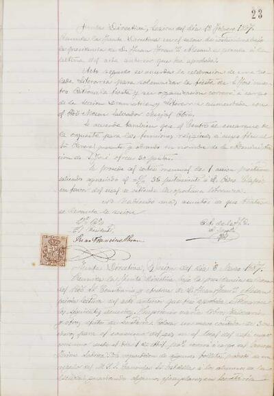 Actes de la Junta , 18/2/1887, Sessió ordinària [Minutes]