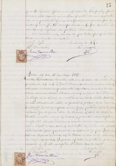 Actes de la Junta , 15/5/1887, Sessió ordinària [Minutes]