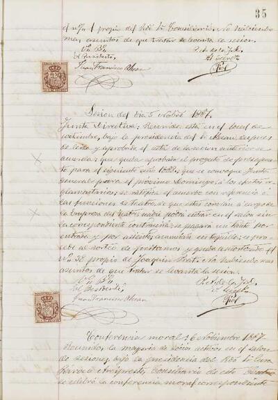Actes de la Junta , 5/10/1887, Sessió ordinària [Minutes]
