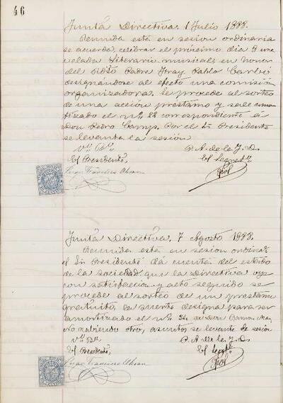 Actes de la Junta , 1/7/1888, Sessió ordinària [Minutes]